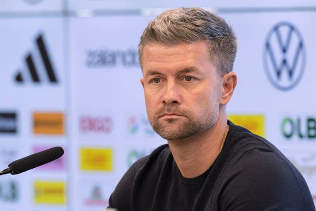 Nominierungs-PK Frauennationalmannschaft U 23-Cheftrainer Michael Urbansky spricht während der Pressekonferenz. Pressekonferenz auf dem DFB-Campus in Frankfurt am Main am 29. September 2026., Frankfurt am Main Hessen Deutschland DFB-Campus