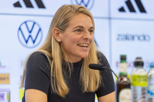 DFB Frauen und U23 Frauen Pressekonferenz, 29.09.2026 Nia Künzer (DFB Sportdirektorin für Frauenfussball), DFB Frauen und U23 Frauen Pressekonferenz, Frankfurt, DFB Campus, 29.9.2026 Copyright: xBEAUTIFULxSPORTS Gawlikx