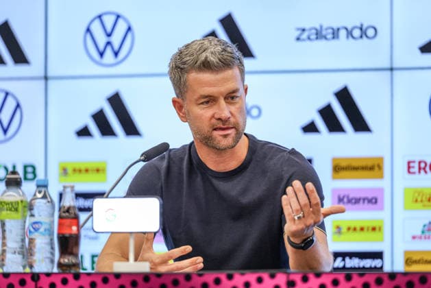 GER, Frankfurt, Pressekonferenz mit Nia Künzer, Christian Wück und Michael Urbansky, hybride Medienrunde, DFB, Start WM-Saison, Deutsche Nationalmannschaft, DFB Campus im Bild: Michael Urbansky (Bundestrainer Deutschland U23, Deutsche Nationalmannschaft), DFB Pressekonferenz, PK zum Start der WM Saison der Deutschen Nationalmannschaft der Frauen und der U23 am DFB Campus DFB DFL REGULATIONS PROHIBIT ANY USE OF PHOTOGRAPHS AS IMAGE SEQUENCES AND OR QUASI-VIDEO, 29.09.2026 Copyright: HMBxMedia HendrikxHamelau