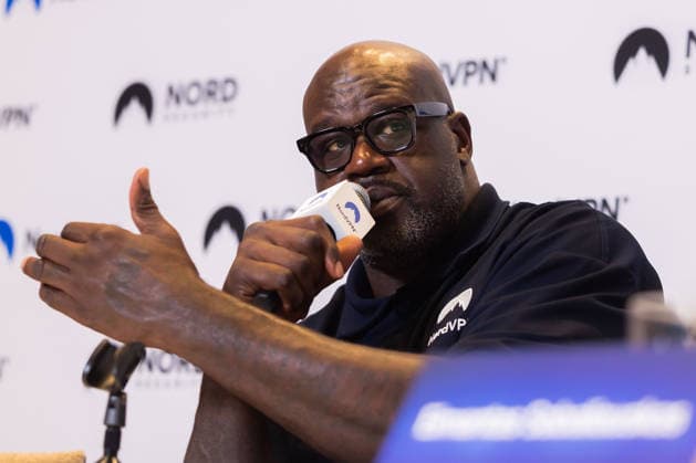 Tomas Okmanas ir Eimantas Sabaliauskas kartu su NBA, Basketball Herren, USA legenda ir verslininku Shaquille‘u O Nealu pristate nauja pasauline partneryste. Vilnius, 2026-09-29. Vilnius Lietuva Copyright: xPatricijaxAdamoviÄx