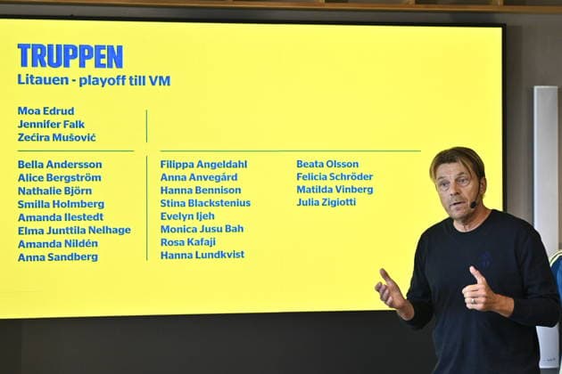 STOCKHOLM, SWEDEN 20260929 Women s national team, Nationalteam captain Tony Gustavsson presents the squad for the World Cup playoff matches against Lithuania. STOCKHOLM SWEDEN x12270x
