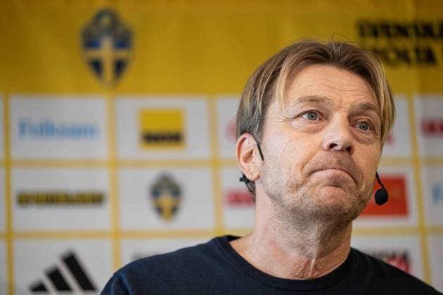 260929 Head coach Tony Gustavsson of the Swedish women s national football team during a press conference, PK, Pressekonferenz on September 29, 2026 in Stockholm. Photo: Jesper Zerman BILDBYRAN kod JZ JZ0761 fotboll football soccer fotball vm-kval kval fifa womens world cup qualifier qualifier landslagsuttagning sverige sweden team presentation dam bbeng Copyright: JESPERxZERMAN BB260929JZ005