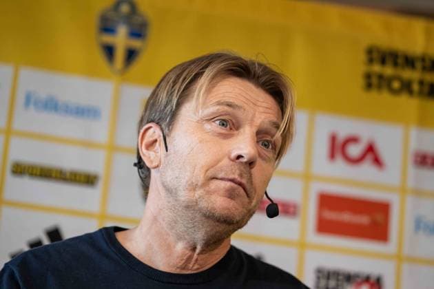 260929 Head coach Tony Gustavsson of the Swedish women s national football team during a press conference, PK, Pressekonferenz on September 29, 2026 in Stockholm. Photo: Jesper Zerman BILDBYRAN kod JZ JZ0761 fotboll football soccer fotball vm-kval kval fifa womens world cup qualifier qualifier landslagsuttagning sverige sweden team presentation dam bbeng Copyright: JESPERxZERMAN BB260929JZ009