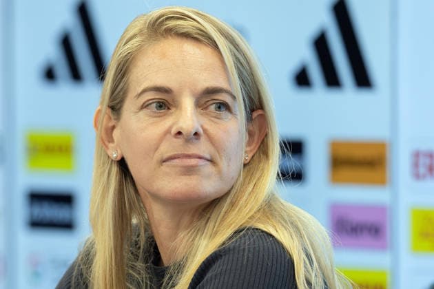 Nominierungs-PK Frauennationalmannschaft DFB-Sportdirektorin Nia Künzer. Pressekonferenz auf dem DFB-Campus in Frankfurt am Main am 29. September 2026., Frankfurt am Main Hessen Deutschland DFB-Campus