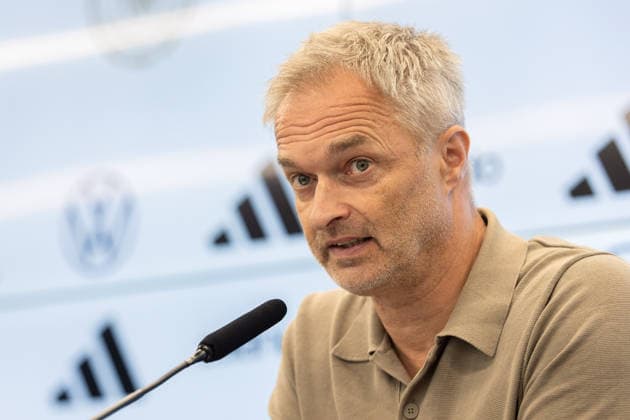 Nominierungs-PK Frauennationalmannschaft Bundestrainer Christian Wück. Pressekonferenz auf dem DFB-Campus in Frankfurt am Main am 29. September 2026., Frankfurt am Main Hessen Deutschland DFB-Campus