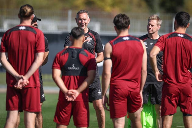 3. Liga - Saison 2026 27 - 1. Trainingseinheit mit Achim Beierlorzer - Cheftrainer Achim Beierlorzer (FCI) - Co-Trainer Markus Feldhoff (FCI) - Foto: Meyer Jürgen 3. Liga - Saison 2026 27 - 1. Trainingseinheit mit Achim Beierlorzer