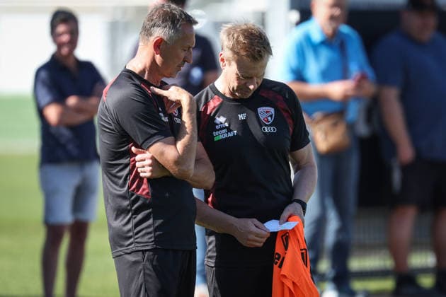 3. Liga - Saison 2026 27 - 1. Trainingseinheit mit Achim Beierlorzer - Cheftrainer Achim Beierlorzer (FCI) - Co-Trainer Markus Feldhoff (FCI) - Foto: Meyer Jürgen 3. Liga - Saison 2026 27 - 1. Trainingseinheit mit Achim Beierlorzer