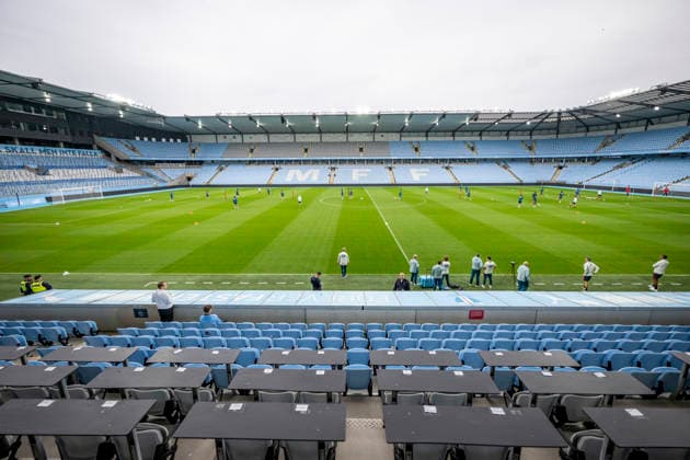MALMÖ 2026-09-29 Portugal s national football team trains at Eleda Stadion in Malmö on Tuesday evening. Portugal will face Denmark in the Nations League in Copenhagen on Thursday, but is based in Malmö. MALMÖ SWEDEN x50090x