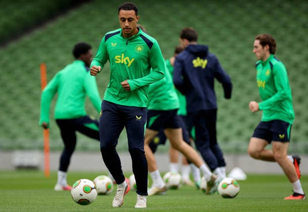 Republic of Ireland Squad Training, Aviva Stadium, Dublin 29 9 2026 Adam Idah Adam Idah 29 9 2026  Copyright: xx RB2_2370