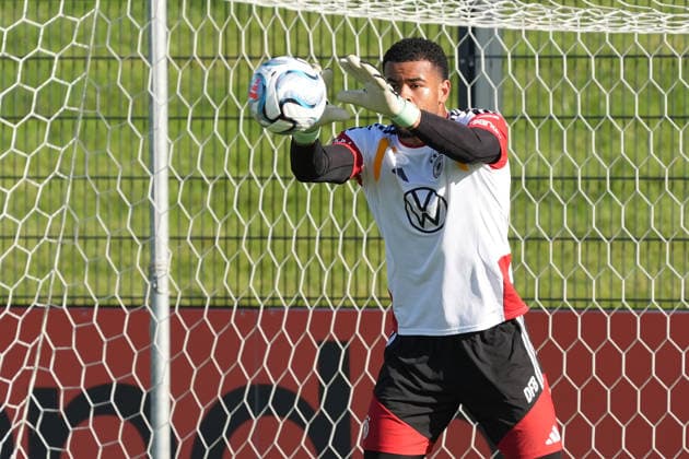 Torwart Noah Atubolu (Deutschland Germany) - Herzo Base 29.09.2026: Deutsche Nationalmannschaft Nations League Vorbereitung, Home Ground, HerzoBase, World of Adidas, Herzogenaurach
