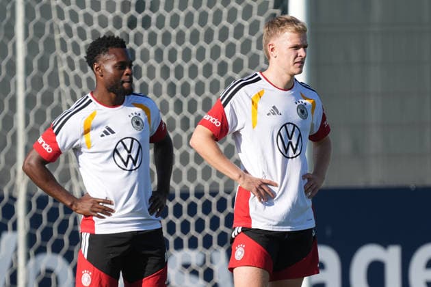 Ridle Baku, Jonathan Burkardt (Deutschland, Germany) - Herzo Base 29.09.2026: Deutsche Nationalmannschaft Nations League Vorbereitung, Home Ground, HerzoBase, World of Adidas, Herzogenaurach