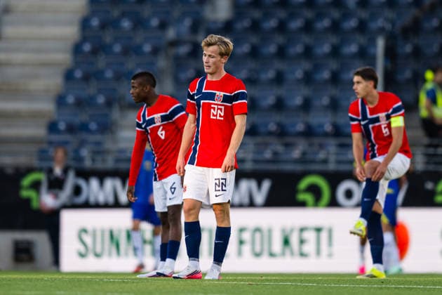 260929 Bo Asulv Hegland of Norway looks dejected after 0-1 during the UEFA European Under-21 Qualifier football match between Norway and Bosnia-Herzegovina on September 29, 2026 in Stavanger. Photo: Marius Simensen BILDBYRAN COP 238 bbeng bosnia bosnia-hercegovina depp em kvalifisering football fotball fotboll norge norway soccer U21, U 21 UEFA EURO, EM, Europameisterschaft,Fussball under-21 qualifiers Copyright: MARIUSxSIMENSEN BB260929BB294