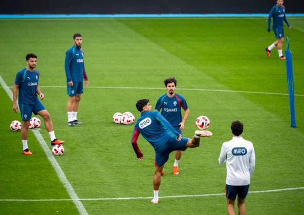 MALMÖ 2026-09-29 Portugal s national football team trains at Eleda Stadion in Malmö on Tuesday evening. Portugal will face Denmark in the Nations League in Copenhagen on Thursday, but is based in Malmö. MALMÖ SWEDEN x50090x