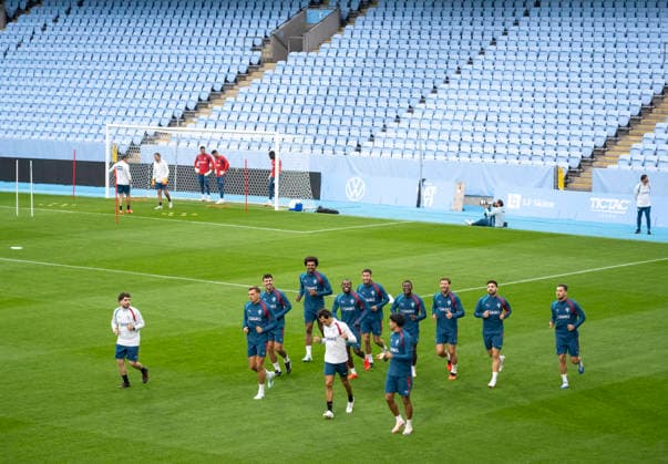 MALMÖ 2026-09-29 Portugal s national football team trains at Eleda Stadion in Malmö on Tuesday evening. Portugal will face Denmark in the Nations League in Copenhagen on Thursday, but is based in Malmö. MALMÖ SWEDEN x50090x