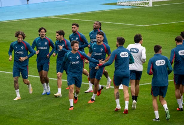 MALMÖ 2026-09-29 Portugal s national soccer team in action during a training session at Eleda Stadion in Malmo, Sweden, on Sept. 29, 2026. Portugal will face Denmark in the Nations League in Copenhagen on Thursday, but is based in Malmö. MALMÖ SWEDEN x50090x