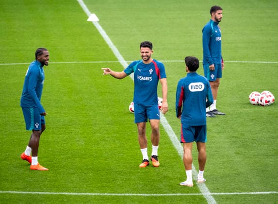 MALMÖ 2026-09-29 Portugal s national soccer team in action during a training session at Eleda Stadion in Malmo, Sweden, on Sept. 29, 2026. Portugal will face Denmark in the Nations League in Copenhagen on Thursday, but is based in Malmö. MALMÖ SWEDEN x50090x