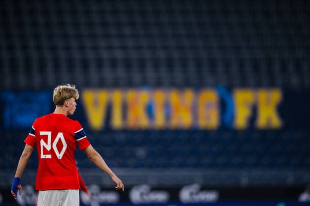 260929 Niklas Fuglestad of Norway during the UEFA European Under-21 Qualifier football match between Norway and Bosnia-Herzegovina on September 29, 2026 in Stavanger. Photo: Marius Simensen BILDBYRAN COP 238 bbeng bosnia bosnia-hercegovina em kvalifisering football fotball fotboll norge norway soccer U21, U 21 UEFA EURO, EM, Europameisterschaft,Fussball under-21 qualifiers Copyright: MARIUSxSIMENSEN BB260929BB389