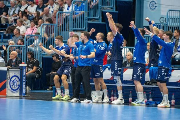 Partyk Rombel, Cheftrainer, (PGE Wybrzeze Gdansk), , VfL Gummersbach vs. PGE Wybrzeze Gdansk, EHF European League, Herren , 1. Spieltag, Saison 2026 2027, 29.09.2026 Gummersbach NRW Deutschland