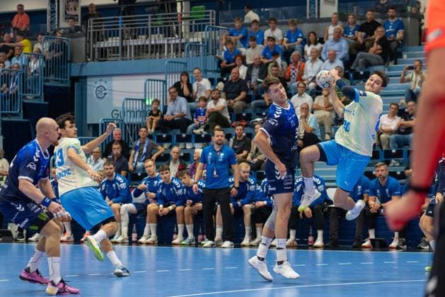 Ludwig Hallbaeck, Rueckraum, (VfL Gummersbach 20), , VfL Gummersbach vs. PGE Wybrzeze Gdansk, EHF European League, Herren , 1. Spieltag, Saison 2026 2027, 29.09.2026 Gummersbach NRW Deutschland