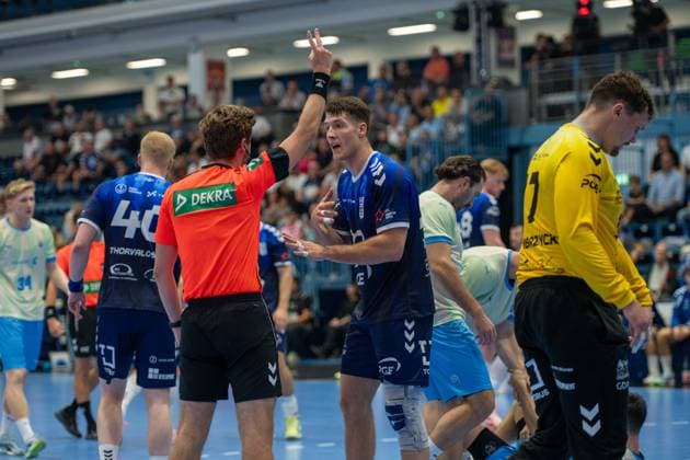 Wiktor Tomczak, Rueckraum, (PGE Wybrzeze Gdansk 30), , VfL Gummersbach vs. PGE Wybrzeze Gdansk, EHF European League, Herren , 1. Spieltag, Saison 2026 2027, 29.09.2026 Gummersbach NRW Deutschland