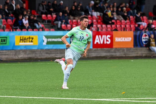 Fussball: Europa: UEFA U21, U 21 Europameisterschaft 2027 - Qualifikation, Gruppe C, 29.09.2026, 15:00 Uhr - Island U21 vs. Schweiz U21 - Throttarvöllur (Reykjavik, Island); Andrej VasoviÄ‡ (Schweiz U21) Reykjavik Throttarvöllur Reykjavik Island Copyright: xAmiirxAmedjouax