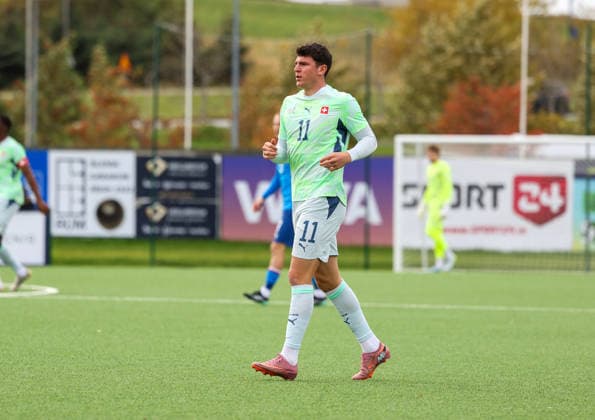 Fussball: Europa: UEFA U21, U 21 Europameisterschaft 2027 - Qualifikation, Gruppe C, 29.09.2026, 15:00 Uhr - Island U21 vs. Schweiz U21 - Throttarvöllur (Reykjavik, Island); Alessio Besio (Schweiz U21) Reykjavik Throttarvöllur Reykjavik Island Copyright: xAmiirxAmedjouax
