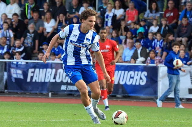 29.09.2026, DEU GER, Fussball , Testspiel, 2.Fussballbundesliga , Spieltag, Saison 2026 2027, Berliner Ernst-Reuter-Stadion, Hertha03 Zehlendorf vs. Hertha BSC Soufian Gouram ( Hertha BSC Berlin 33 ) 2. Liga: DFB DFL regulations prohibit any use of photographs as image sequences and or quasi-video) nordphoto GmbH Engler Berlin Ernst-Reuter-Stadion Berlin Deutschland Copyright: xNordphotox xEnglerx