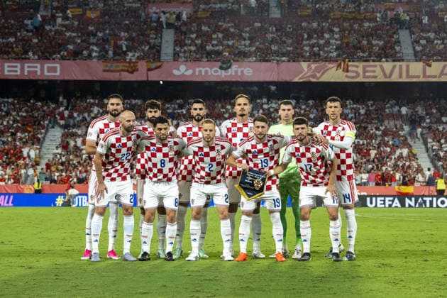 SEVILLE, SPAIN - SEPTEMBER 29: Croatia starting eleven before the UEFA Nations League match between Spain and Croatia at the Stadium Ramon Sanchez Pizjuan on the 29th of September, 2026 in Sevilla, Spain Copyright: xAndresxLopezxSheridanxx xSPPx Sportspressphoto_SPR242737