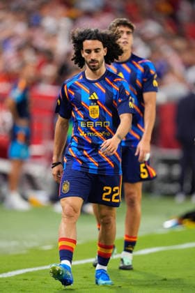 September 29, 2026, Sevilla, Sevilla, Spain: Marc Cucurella of Spain warms up during the UEFA Nations League 2026 27 group phase match between Spain and Croatia at Ramon Sanchez-Pizjuan stadium on September 29, 2026, in Sevilla, Spain. Spain V Croatia - UEFA Nations League 2026 27 Group A3 MD2  - ZUMAa181 20260929_zaa_a181_047 Copyright: xJoaquinxCorcherox