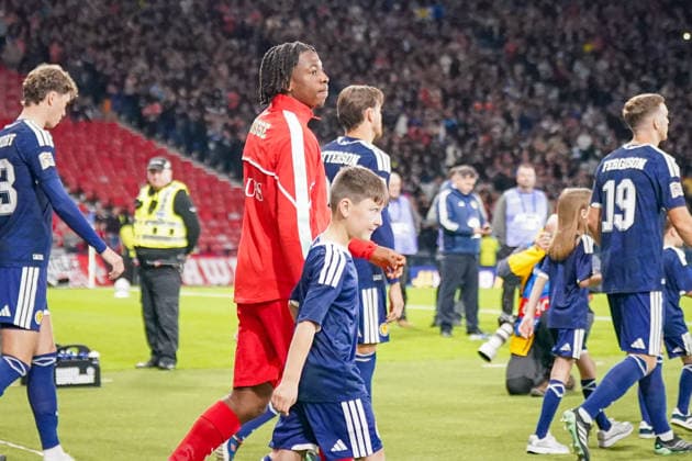 Fussball UEFA Nations League 2026 - 2027, 2. Spieltag - Schottland vs Schweiz - Hampden Park (Glasgow): Johan Manzambi (Schweiz, 9) Copyright: xJOERANxSTEINSIEKx