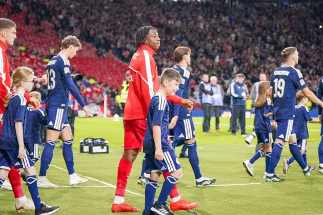 Fussball UEFA Nations League 2026 - 2027, 2. Spieltag - Schottland vs Schweiz - Hampden Park (Glasgow): Johan Manzambi (Schweiz, 9) Copyright: xJOERANxSTEINSIEKx