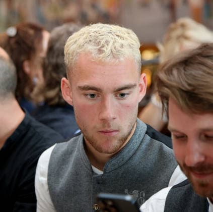 Fussball, Herren, Regionalliga Bayern, Saison 2026 2027, TSV 1860 München, Offizieller Wiesnbesuch, Hacker Festzelt Lasse Fassmann (TSV 1860 München) Kopf, Portrait, Tracht