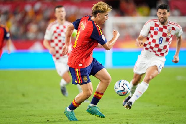 September 29, 2026, Sevilla, Sevilla, Spain: Fermin Lopez of Spain controls the ball during the UEFA Nations League 2026 27 group phase match between Spain and Croatia at Ramon Sanchez-Pizjuan stadium on September 29, 2026, in Sevilla, Spain. Spain V Croatia - UEFA Nations League 2026 27 Group A3 MD2  - ZUMAa181 20260929_zaa_a181_108 Copyright: xJoaquinxCorcherox