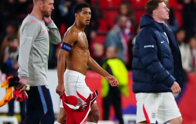 Jude Bellingham of England at full time Czechia v England, UEFA Nations League, Football, Fortuna Arena, Prague, Czechia - 29 Sep 2026Prague Fortuna Arena Czech Republic  Copyright: xJavierxGarcia Shutterstockx 17175831as