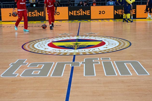 ISTANBUL, TURKEY - SEPTEMBER 29: Fenerbahce Tarfin Logo during the EuroLeague Regular Season Round 2 match between Fenerbahce Tarfin Istanbul and Bayern Munich at ULKER Sports and Event Hall , on September 29, 2026, in Istanbul , Turkey. ( Photo by Seskimphoto ) Istanbul Atasehir Turkey Istanbul Atasehir Turkey Copyright: xSeskimphotox FBahce-BayernM-2909 (77)