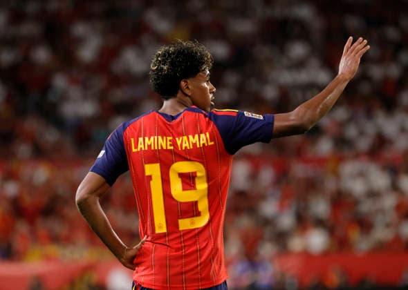 ESP: UEFA Nations League 2027 Spain v Croatia Lamine Yamal of Spain during the UEFA Nations League 2027 between Spain v Croatia played at Ramon Sanchez-Pizjuan Stadium , Sevilla on September 29, 2026 in Spain Seville Spain Copyright: xAgenciaxLOFx