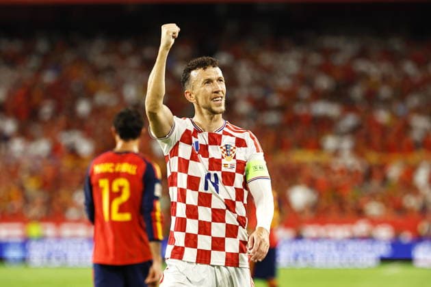 Ivan Perisic (CRO), SEPTEMBER 29, 2026 - Football Soccer : Perisic celebrate after Beljo s goal during UEFA Nations League group stage for final tournament Group A3 Matchday 2 between Spain - Croatia at the Estadio Ramon Sanchez-Pizjuan in Sevilla, Spain. Noxthirdxpartyxsales  aflo_352014953 MutsuxKawamorix