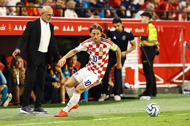 Luka Modric (CRO), SEPTEMBER 29, 2026 - Football Soccer : UEFA Nations League group stage for final tournament Group A3 Matchday 2 between Spain - Croatia at the Estadio Ramon Sanchez-Pizjuan in Sevilla, Spain. Noxthirdxpartyxsales  aflo_352015046 MutsuxKawamorix