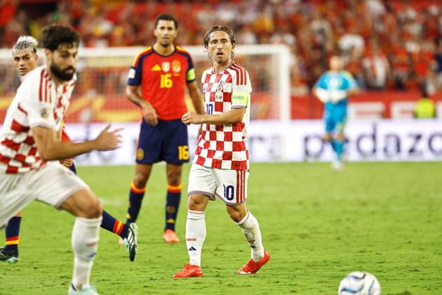 Luka Modric (CRO), SEPTEMBER 29, 2026 - Football Soccer : UEFA Nations League group stage for final tournament Group A3 Matchday 2 between Spain - Croatia at the Estadio Ramon Sanchez-Pizjuan in Sevilla, Spain. Noxthirdxpartyxsales  aflo_352015052 MutsuxKawamorix