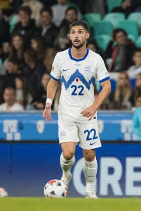 Adam Gnezda Cerin seen during UEFA Nations League - League B, Matchday 2, season 26 27 game between teams of Slovenia and North Macedonia (Jan Borys Ball Raw Images) Ljubljana Stozice Stadium Slovenia Copyright: xJanxBorysx janborys_slovenia_north_macedonia_2627-33