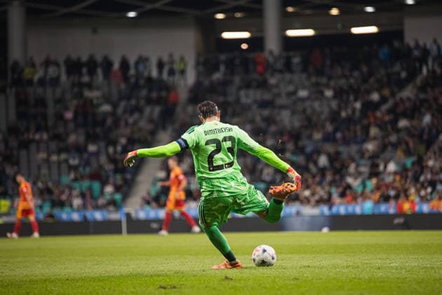 Stole Dimitrievski seen during UEFA Nations League - League B, Matchday 2, season 26 27 game between teams of Slovenia and North Macedonia (Jan Borys Ball Raw Images) Ljubljana Stozice Stadium Slovenia Copyright: xJanxBorysx janborys_slovenia_north_macedonia_2627-37
