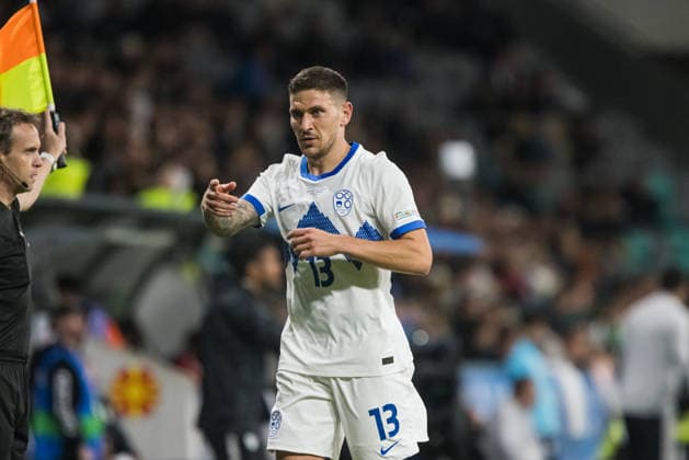 Erik Janza seen during UEFA Nations League - League B, Matchday 2, season 26 27 game between teams of Slovenia and North Macedonia (Jan Borys Ball Raw Images) Ljubljana Stozice Stadium Slovenia Copyright: xJanxBorysx janborys_slovenia_north_macedonia_2627-69