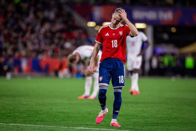 CZECHIA - ENGLAND Matej Radosta of Czechia and FK Teplice during UEFA Nations League - League A - Group A3 - Matchday 2 - football match between Czechia and England. Fortuna Arena, Eden, Stadion, Prague, Czechia September 29, 2026. Photo by Branislav Racko Copyright: xx 080A6227
