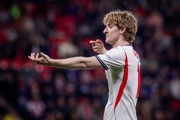 CZECHIA - ENGLAND Anthony Gordon of England and Barcelona celebrates a goal during UEFA Nations League - League A - Group A3 - Matchday 2 - football match between Czechia and England. Fortuna Arena, Eden, Stadion, Prague, Czechia September 29, 2026. Photo by Branislav Racko Copyright: xx 080A6474