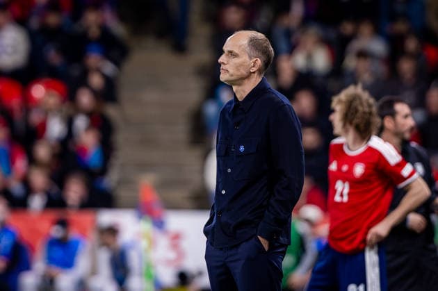 CZECHIA - ENGLAND Head coach of England Thomas Tuchel during UEFA Nations League - League A - Group A3 - Matchday 2 - football match between Czechia and England. Fortuna Arena, Eden, Stadion, Prague, Czechia September 29, 2026. Photo by Branislav Racko Copyright: xx 080A6635