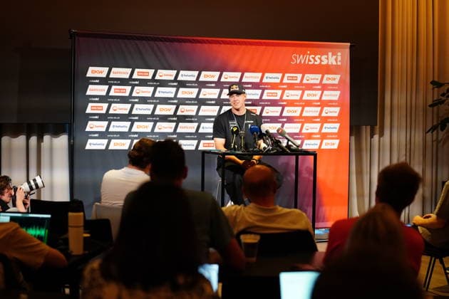 30.09.2026 Schweiz Duebendorf. Medientermin Swiss Ski. Bild. Franjo von Allmen Ski Alpin SUI Einzelbild