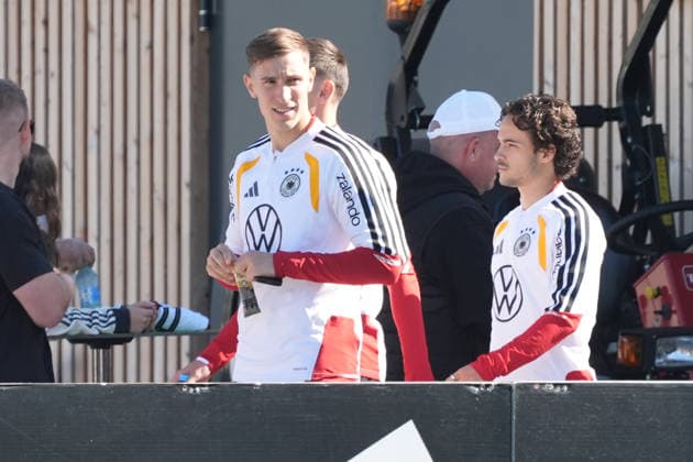 Nico Schlotterbeck (Deutschland Germany), Mika Baur (Deutschland Germany) - Herzo Base 30.09.2026: Deutsche Nationalmannschaft Nations League Vorbereitung, Home Ground, HerzoBase, World of Adidas, Herzogenaurach
