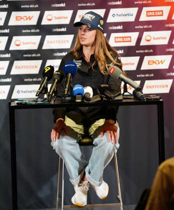 30.09.2026 Schweiz Duebendorf. Medientermin Swiss Ski. Bild. Camille Rast Ski Alpin SUI Einzelbild