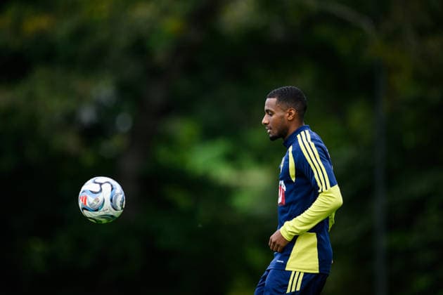 260930 Paulos Abraham of the Swedish men s national football team at a training session on September 30, 2026 in Stockholm. Photo: Jesper Zerman BILDBYRAN kod JZ JZ0762 fotboll football soccer fotball nations league uefa nations league träning practice training sverige sweden sverige a bbeng Copyright: JESPERxZERMAN BB260930JZ009
