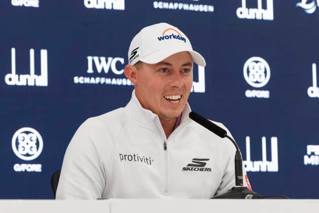 RECORD DATE NOT STATED 30th September 2026; The Old Course, St Andrews Links, St Andrews, Scotland; DP World Tour Golf, Alfred Dunhill Links Championship, Practice Day; Matt Fitzpatrick of England during a press conference, PK, Pressekonferenz to preview the tournament DavidxYoung